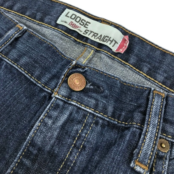 Levi's 569 Loose Straight Fit Denim Jeans Sz 36x31 - Picture 4 of 8